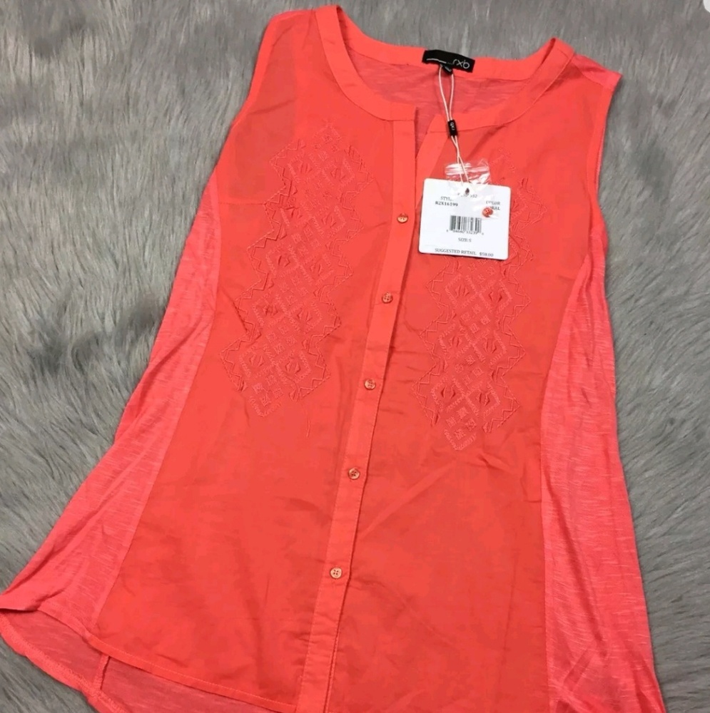 RXB Navy rayon top 3/4 sleeve - Picture 4 of 4